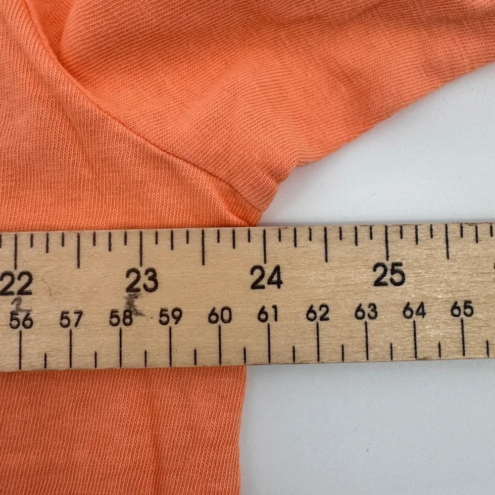 Polo Ralph Lauren Polo Shirt Mens LT Pink Orange Cotton Linen V-Neck Pocket Logo